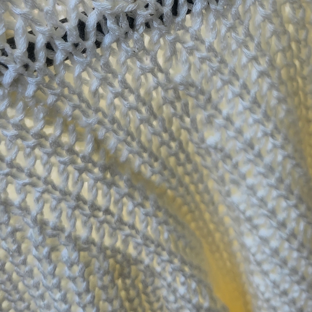 . Impressions Boutique Open Knit Crochet Off The Shoulder Long Sleeve Sweater - Picture 11 of 15